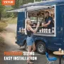Concession Window 36"x36", Aluminum Alloy Food Truck Service Window with Awning Door & Drag Hook, Up to 85 Degrees Stand Serving