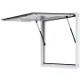 Concession Window 36"x36", Aluminum Alloy Food Truck Service Window with Awning Door & Drag Hook, Up to 85 Degrees Stand Serving