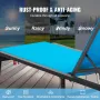 Chaise Lounge Chairs Outdoor, Aluminum Patio Lounge Chairs with Adjustable 5-Position, Folding Pool Lounge Chairs Recliner and F