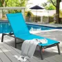VEVOR Chaise Lounge Chair Outdoor, Aluminum Patio Lounge Chair with Adjustable 5-Position, Folding Pool Lounge Chair Recliner an