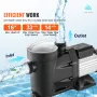 VEVOR 1500 W(2HP) Above Ground Pool Pump, 220V-240V, 1450 / 2860 RPM Dual Speed Pump 1800W, 33000 L/H Max. Flow Powerful Pump, E