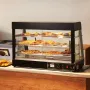 3-Tier Commercial Food Warmer Display, 1500W Food Display Warmer with Light, Adjustable Shelf and Temperature Display, 30℃~85℃ S
