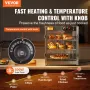 3-Tier Commercial Food Warmer Display, 800W Food Display Warmer with Light to Enhance Food Display, 30℃~85℃ Temperature Control,