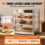 3-lags kommerciel madvarmerskærm, 800W madskærmsvarmer med lys