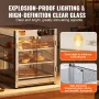 VEVOR 3-Tier Commercial Food Warmer Display, 800W Food Display Warmer with Light to Enhance Food Display, 30℃~85℃ Temperature Co
