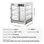 VEVOR 3-Tier Commercial Food Warmer Display, 800W Food Display Warmer with Light to Enhance Food Display, 30℃~85℃ Temperature Co