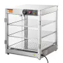 3-Tier Commercial Food Warmer Display, 800W Food Display Warmer with Light to Enhance Food Display, 30℃~85℃ Temperature Control,