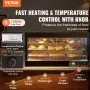 VEVOR 3-Tier Commercial Food Warmer Display, 1500W Food Display Warmer with Light, Adjustable Shelf and Temperature Display, 30℃