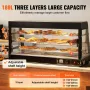 3-lags kommercielt madvarmerdisplay, 1500W maddisplayvarmer med