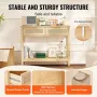 Rattan Console Table with 2 Storage Drawers, Rattan Entryway Table with Natural Rattan Sliding Door, Console Sofa Table for Livi