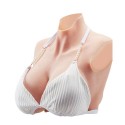 Silicone Breastplate K Sized High Neck Fake Breasts for Cosplay Drag Queen