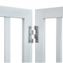 Free Standing Dog Gate 24x60 inch Freestanding Pet Gate Foldable White