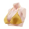 Silicone Breastplate D-Cup High Neck Fake Breasts for Cosplay Drag Queen