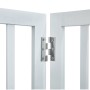 Free Standing Dog Gate 24x60 inch Freestanding Pet Gate Foldable White
