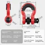 2 Pack 19 mm D Ring Shackle with 22.2 mm Screw Pin 28.5 Ton Break Strength