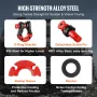 2 Pack 19 mm D Ring Shackle with 22.2 mm Screw Pin 30 Ton Break Strength