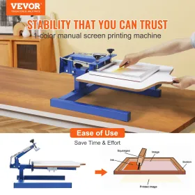 1 farve 1 station silke screening screenprint press screen