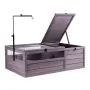 Tortoise Habitat, Wooden Tortoise House Indoor & Outdoor, Tortoise Enclosure with Adjustable Lamp Holder, 2-Room Reptile Enclosu