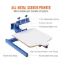 Screen Printing Machine, 1 Color 1 Station Silk Screen Printing Press, 21.2x17.7in / 54x45cm Screen Printing Press, Double-layer