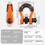 VEVOR 3/4" D-Ring Shackle, 2 Pack Alloy Steel Shackles 66139 lbs (30 Ton) Break Strength with 7/8" Screw Pin, Isolators & Washer