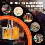 Portable Propane Forge, 2 Burner Farrier Forge, 2600℉ Tool and Knife Making Blacksmithing Gas Forge, Large Capacity Square Stain
