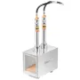 Portable Propane Forge, 2 Burner Farrier Forge, 2600℉ Tool and Knife Making Blacksmithing Gas Forge, Large Capacity Square Stain