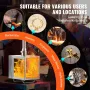 Portable Propane Forge, 1 Burner Farrier Forge, 2600℉ Tool and Knife Making Blacksmithing Gas Forge, Large Capacity Square Stain