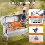 Roaster Spit Rotisserie BBQ Grill Gris Lam Kyllingesteg 52W