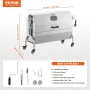 Roaster Spit Rotisserie BBQ Grill Gris Lam Kyllingesteg 52W