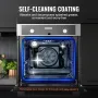 Single Wall Oven, 24" Electric Built-in Wall Oven with 9 Cooking Functions, 2.68 Cu.Ft Electric Wall Ovens, Rapid heating to 200