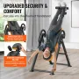 VEVOR Inversion Table, 300lbs Capacity Heavy Duty Inversion Table, Decompression Back Stretcher Machine, Strength Training Equip
