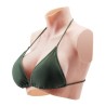 Silicone Breastplate C-Cup High Neck Fake Breasts for Cosplay Drag Queen