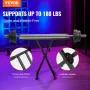 DJ Table Stand, (32"-43") x 18" Portable DJ Laptop and Controller Stand, Lightweight DJ Desk DJ Booth Adjustable Height DJ Stand