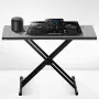 DJ Table Stand, (32"-43") x 18" Portable DJ Laptop and Controller Stand, Lightweight DJ Desk DJ Booth Adjustable Height DJ Stand