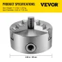 K11-125 " 3 Jaw Lathe Chuck Self centering Cast Iron Design External Jaw CNC Chuck Wood Turning Grinding Machine Harden Steel Mi