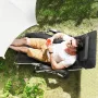Zero Gravity Chair, 33 inch Zero Gravity Recliner Lounge Chair for Indoor and Outdoor, Adjustable Anti Gravity Chair with Cushio