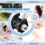 VEVOR 2-hastigheds SPA-pumpe, 56-ramme, dobbelthastighedsbadekar SPA-pumpe, 1900W / 43 m³/h / 18 m højhastighed eller 450W /