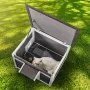 Outdoor Cat House Weatherproof, Feral Cat Shelter for Multiple Cats, Outdoor Wooden Cat Rabbit House with a Window, Open Roof an