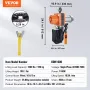 VEVOR Electric Chain Hoist, 2200 lbs Load Capacity, 10 ft Lifting Height, 10.5 ft/min Speed, 230V, Single Phase Overhead Crane w