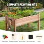 Træhøjbed plantekasse 122x54x81 cm blomster grøntsager urter