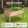 Træhøjbed plantekasse 122x54x81 cm blomster grøntsager urter