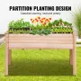 Træhøjbed plantekasse 122x54x81 cm blomster grøntsager urter
