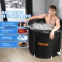 Ice Bath Tub, 85 cm Long Cold Water Therapy Plunge Tub for Athletes, Portable Outdoor Ice Barrel Plunge Pool for Recovery, 398L 