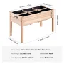 Træhøjbed plantekasse 122x54x81 cm blomster grøntsager urter