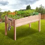 Wooden Raised Garden Bed Planter Box 120 x 58 x 76 cm Flower Vegetable Herb