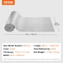 VEVOR Double Reflective Insulation Roll, Foam Core Radiant Barrier, 5.5mm 48 in x 50 ft, Double-Sided Aluminum Foil EPE Foam Hea