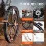 Deer Cart, 500 LBS Capacity Folding Game Cart, Deer Cart Game Hauler with 17" Big Rubber Wheel & Ergonomic Handle, Heavy-Duty Ga