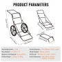 Deer Cart, 500 LBS Kapacitet Folde Game Cart, Deer Cart Game