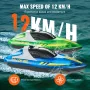 RC-båd, 2-pak 2,4 GHz 12 km/t, fjernbetjeningsbåd til pools og