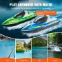 RC Boat, 2 Pack 2.4GHz 12 km/h, Remote Control Boat for Pools & Lakes, Racing Boat with LED Light, 4 Rechargeable Batteries, Who